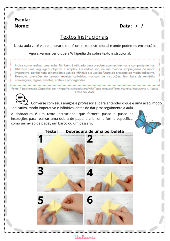 Texto Instrucional – 5º ano – Lilika Pedagógica | Descomplicando a vida ...
