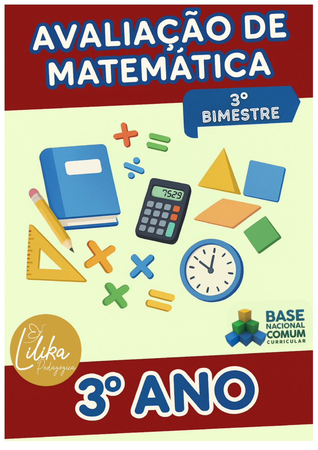 Avaliação de Matemática - 3º ano - 3º Bimestre
