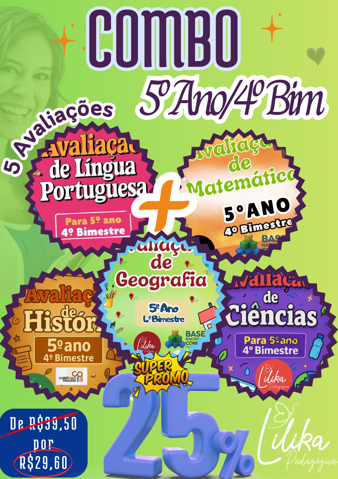 Combo de Avaliações - 5º ano/4ºBimestre/2025